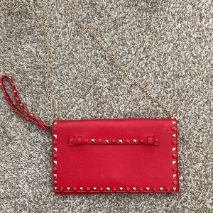 Red Studded Clutch